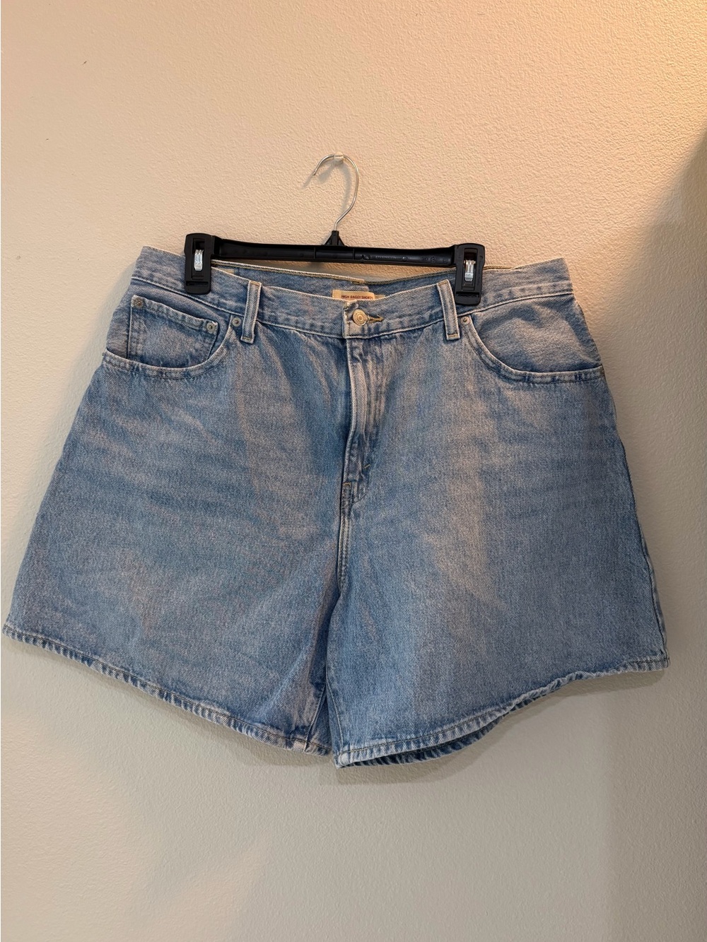 Levi's Light Blue High-Rise Denim Shorts